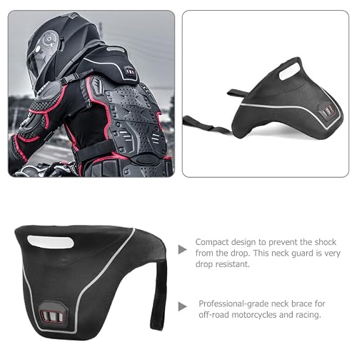 BESPORTBLE Motorcycle Neck Protector Motocross Gear Neck Brace Full Neck Guard Race Collar Support for MTB Bike Cycling Off-Road Riding Black - Thumbnail 6