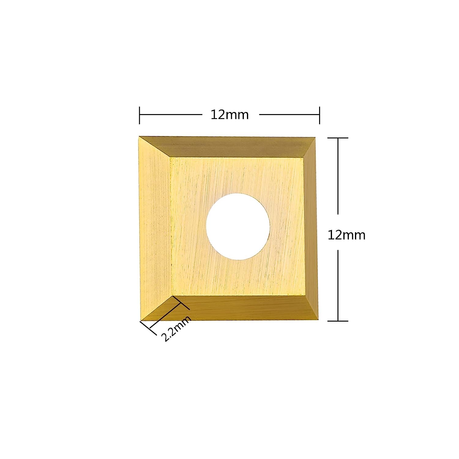SpeTool Lot de 10 inserts en carbure avec revêtement ATS - 12 mm x 12 mm x 2,2 mm