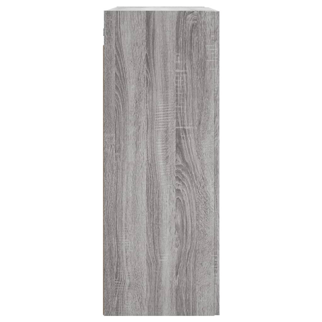 vidaXL Mobile a Parete Grigio Sonoma 69,5x34x90 cm Legno Multistrato, armadietto a Muro, portaoggetti pensile, pensile, pensile a Muro, Mobile pensile
