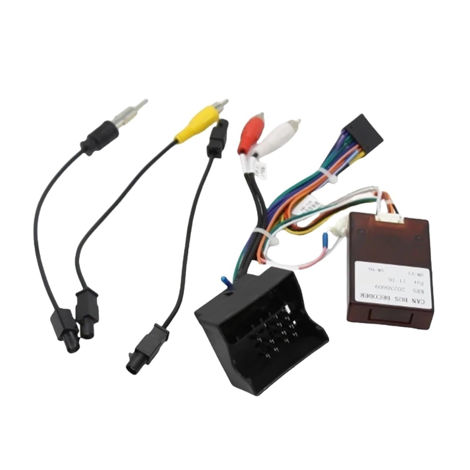 Adaptateur de faisceau de câbles 16 broches for voiture, décodeur, câble d'alimentation for autoradio Android, Compatible Pour Volkswagen Touareg 2011-2016
