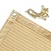 Shatex 90% Shade Fabric Sun Shade Cloth Taped Edge with Grommets Sun-Block Mesh Shade for Pergola Cover Canopy 12’ x 20’, Wheat