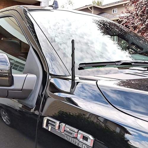 Image of BASIKER Short Antenna Fit for Ford F150 F-150 F250 F350 2009-2024 2025 2026 | Fit for Ford F150 Accessories, Truck Car F250 F350 Antenna Replacement, Enhance Radio AM FM Signal, Offroad Pickup Wash Proof