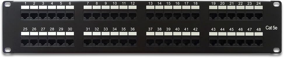 Cat.5E 110 Type Patch Panel 48Port Rackmount, 5 Pack