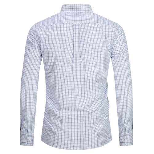 FAHIZO Men's Plaid Dress Shirt Long Sleeve Button Down Casual Business Shirt Wrinkle Free Regular Fit Cotton Blend,Black,XL by FAHIZO - Used condition - Image 2