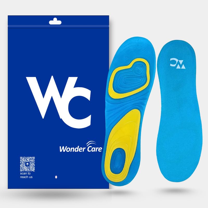 Gel orthopédique pour soutien de la voûte plantaire avec les inserts Wonder Care