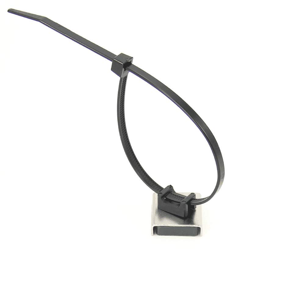 Montant de Cravate de câble magnétique (Acier Inoxydable) 26 x 23 x 6,3 mm de Putain de 6,1 kg (Paquet de 10)