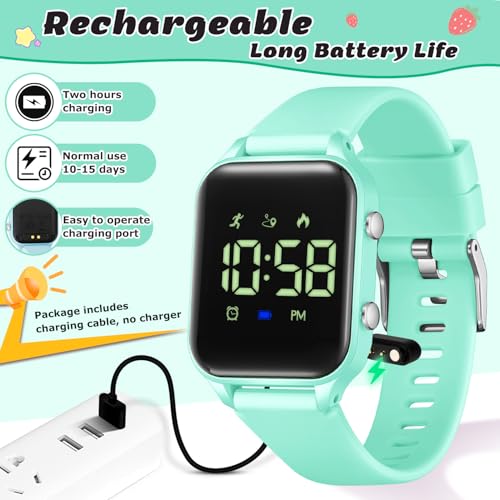 Image of LAVAREDO Kids Digital Watches for Boys Girls,Waterproof Sport Watch with Pedometer Stopwatch Vibration Alarm for Ages 5-13,No App Fitness Tracker Watch for Kids Teens Birthday Gifts