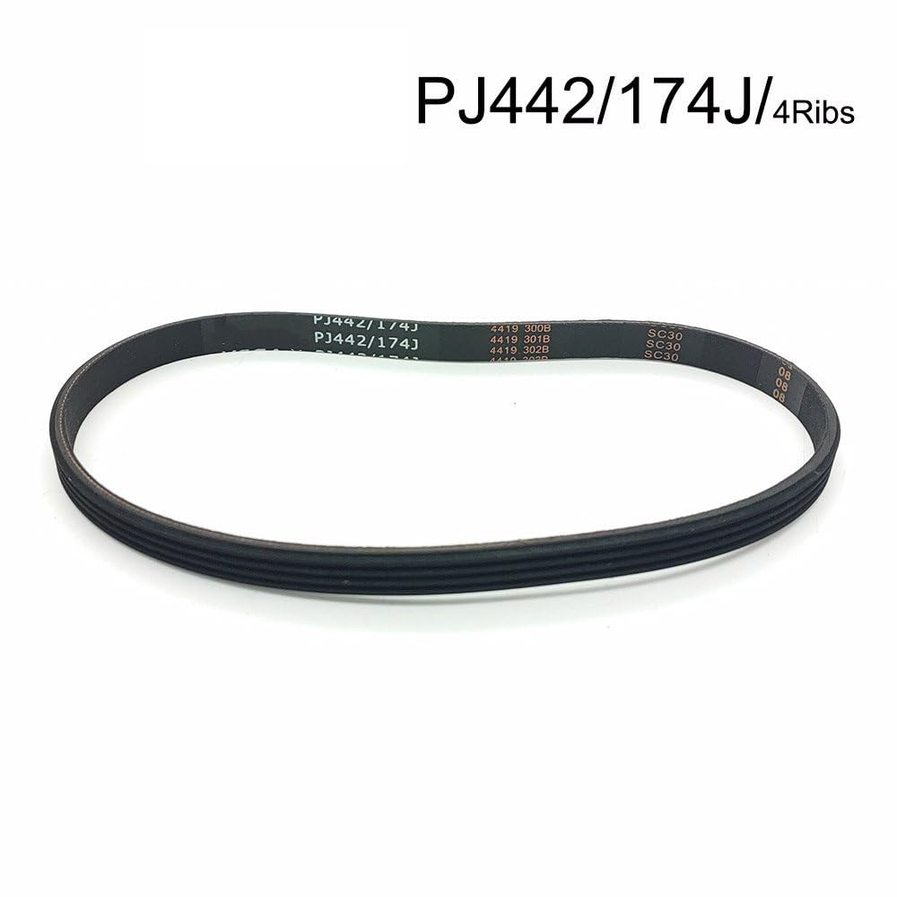 Courroies de transmission 1 Pièces Tapis Roulant Courroie D'entraînement PJ442/174J 4 Nervures En Caoutchouc Multi Rainure Ceinture Multi Coin Tapis Roulant Moto Fitness Moto Belt Courroie