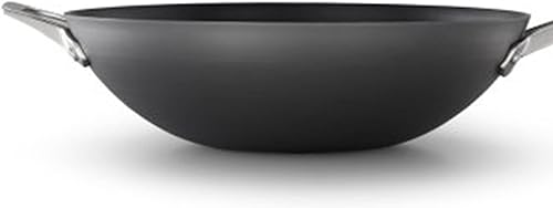 Miniatura 6 de Calphalon Premier - Sartén para wok plano antiadherente anodizado duro con tecnología MineralShield, 13 pulgadas, color negro