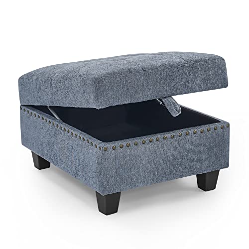 Melpomene U Shape Sectional Sofa Diy Sofa Combination (Blue, Ottoman) #TOP3