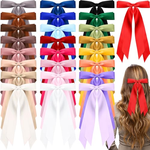 Nœud pour cheveux en satin lot de 25 rubans longs pour coiffure bohème