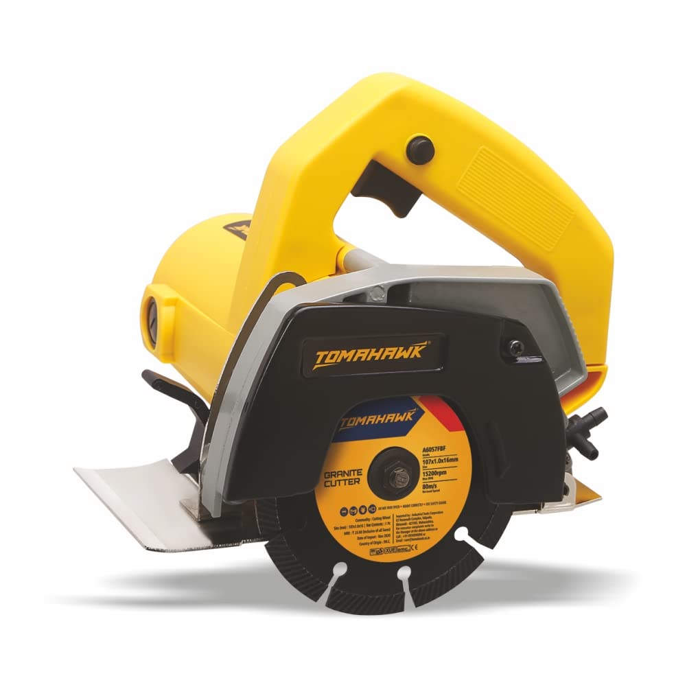 TOMAHAWK® TCM8A Heavy Duty Marble Cutter 1050W 4"/110mm – Multipurpose Cutter Machine for Marble, Granite, Wood, Stone, Max Cut Depth Bevel and Depth Adjustable 34mm (B09JSGJCQ3) Amazon Price History, Amazon Price Tracker