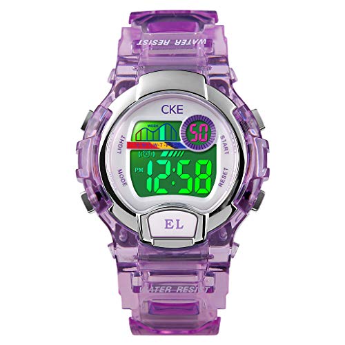 Kids Watch For Boys Girls, Digital Sports Watches For Child With Waterproof Colorful El Light Stopwatch Alarm #TOP25