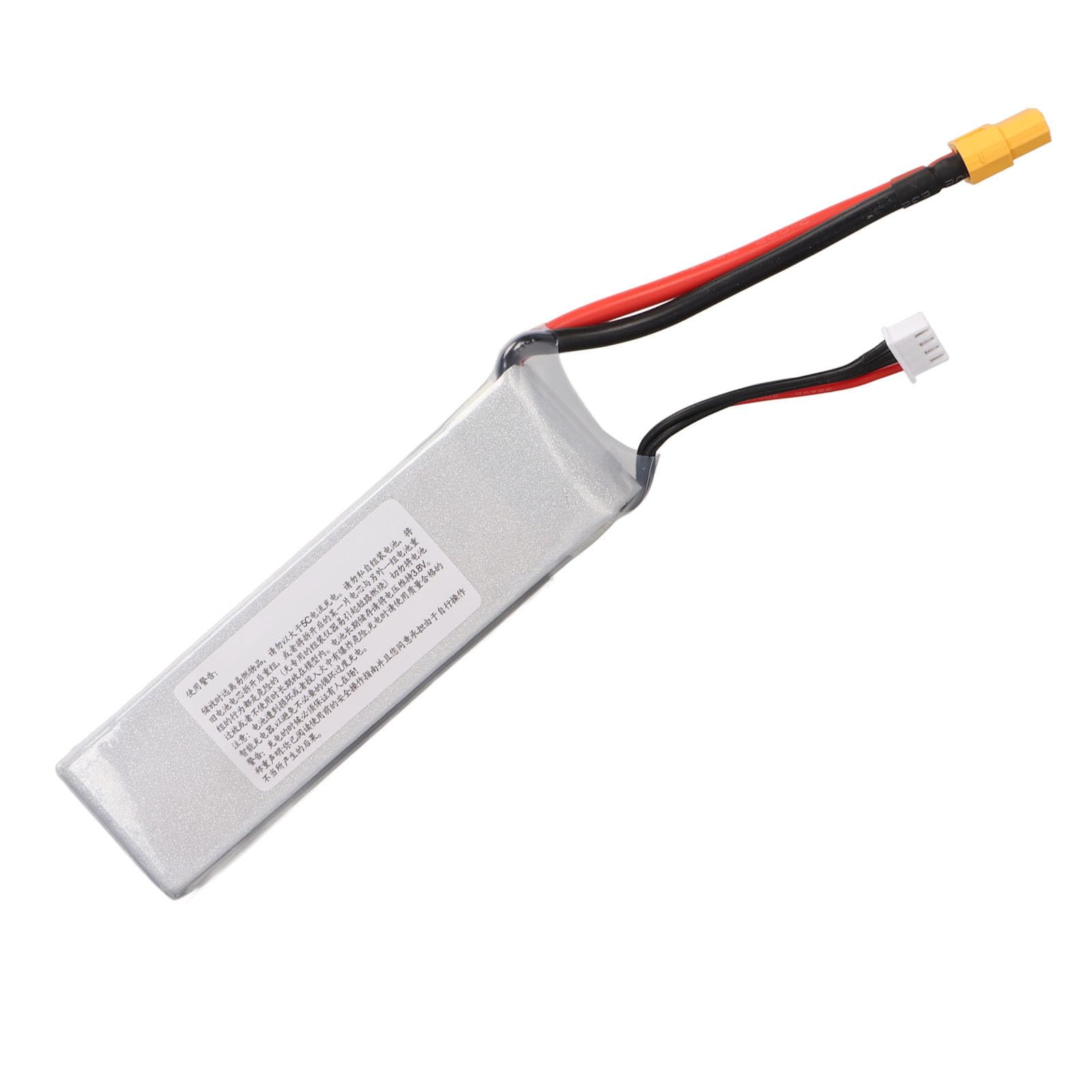 11.1V 35C 2600mAh 3S RC Lipo Batteria per FPV Racing Drone Quadcopter Elicottero Aereo RC Barca Modelli RC con Connettore XT60 Prestazioni di Scarica Elevate e Fonte (XT60)