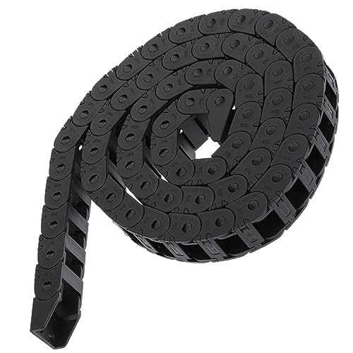 Semi Closed Nylon Cable Chain for CNC Router Axes, Black