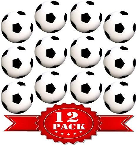 Table Soccer Foosballs Replacements Mini Black and White Soccer Balls - Wholesale Pack - Set of 12