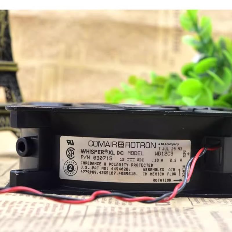 High Temperature Resistant WD12C3 12V 12CM 12038 Cooling Fan 120 * 120 * 38mm