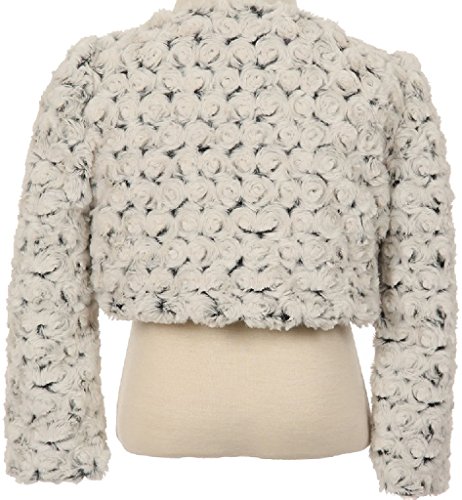 Little Girls Two Tone Fur Sweater Winter Cardigan Bolero Jacket Coat2
