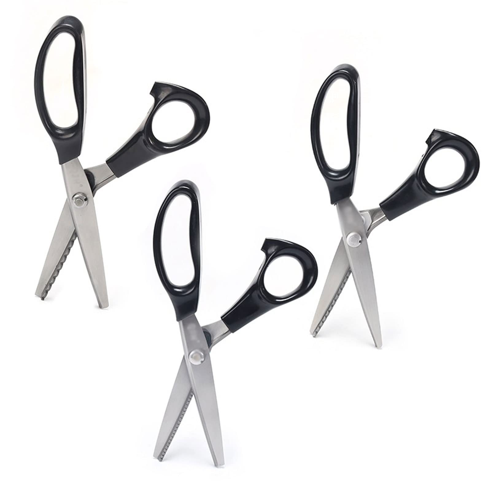 Tijeras de Acero para el hogar, Mango cómodo, artesanías Profesionales, Corte en Zig Zag, Tijeras para Coser Tela