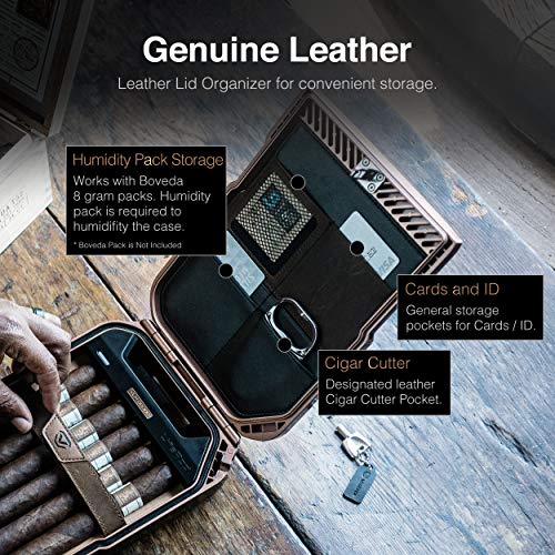 Vaultek LifePod Humidor Cigar Lock Box Waterproof Travel Case Rugged Electronic Lock Box Portable Travel Cigar Case with Backlit Keypad (Humidor)