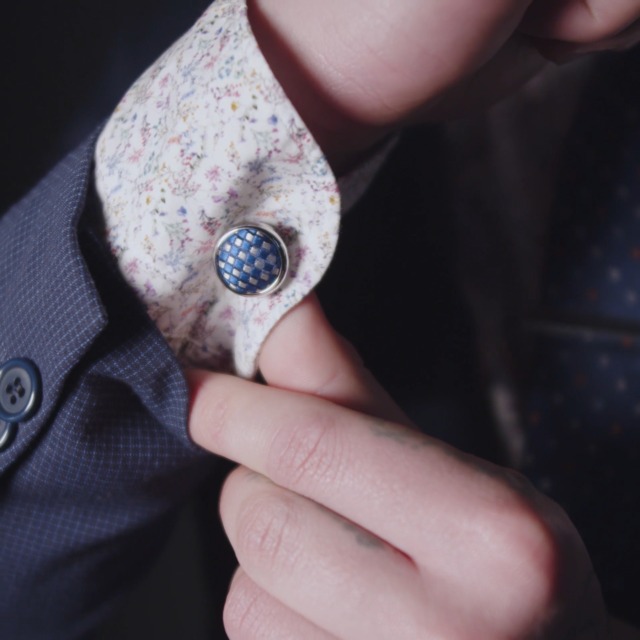 Copribottoni Personalizzati Uomo Con Iniziali - Argento E Resina - Idea Regalo Elegante - Foto 9