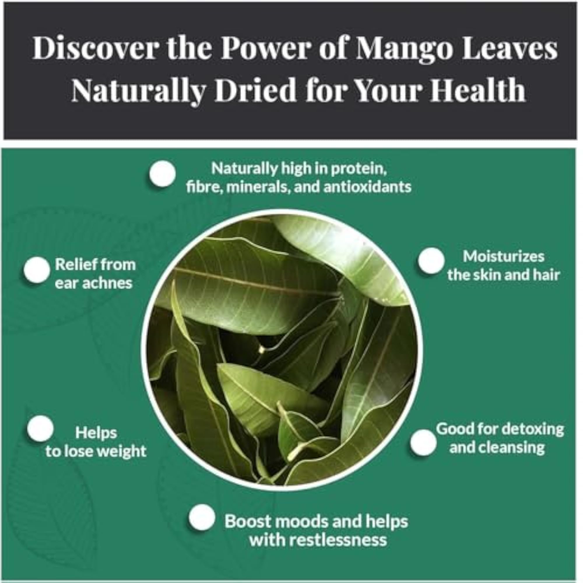 Mango Leaves Powder - Pure & Natural, 50 Grams