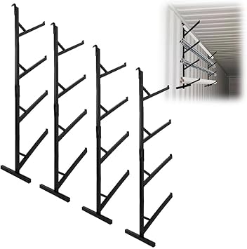 Amazon.com: Yeeoy 4 Pack of 4 Tier Shipping Container Shelf, Shipping ...