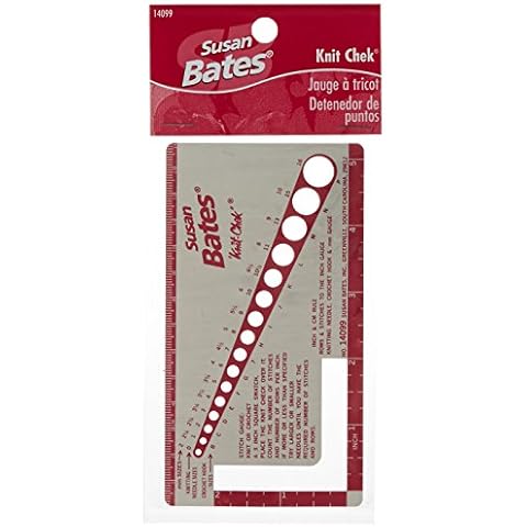 Susan Bates 14099 Knit-Chek for Knitting Needle, Pink, 3 by 5-1/2-Inch Cover