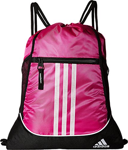Image of adidas Alliance II Sackpack, 18 x 13 3 /4-Inch, Intense Pink