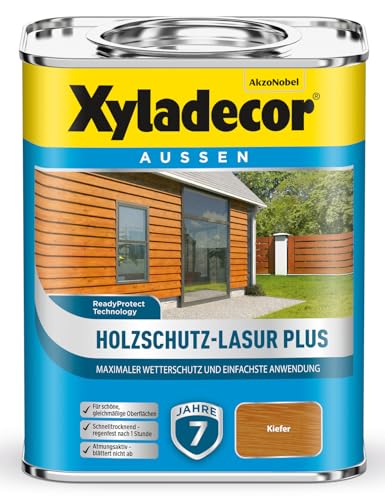 Xyladecor Holzschutz-Lasur Plus, Maximaler Wetterschutz und einfachste Anwendung, Kiefer, 750 ml