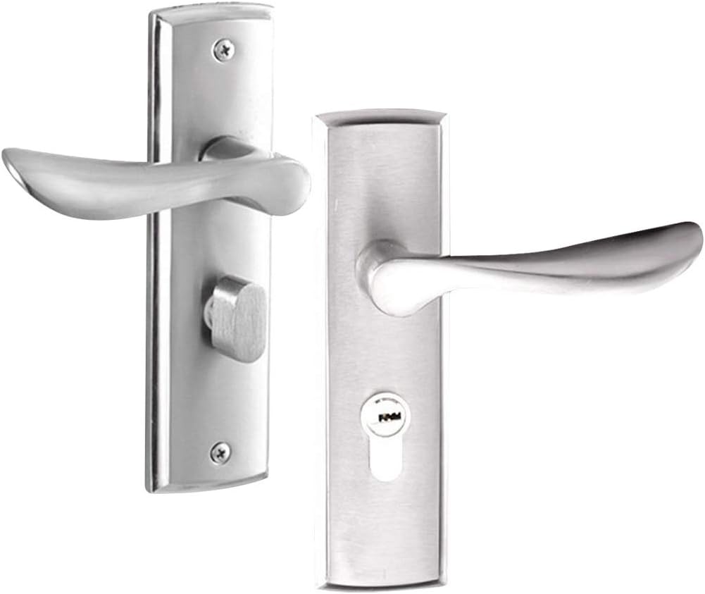 Internal Door Handle Set Lever Door Handle Locks Lockset Bedroom Privacy Dual Latch with 3 Keys