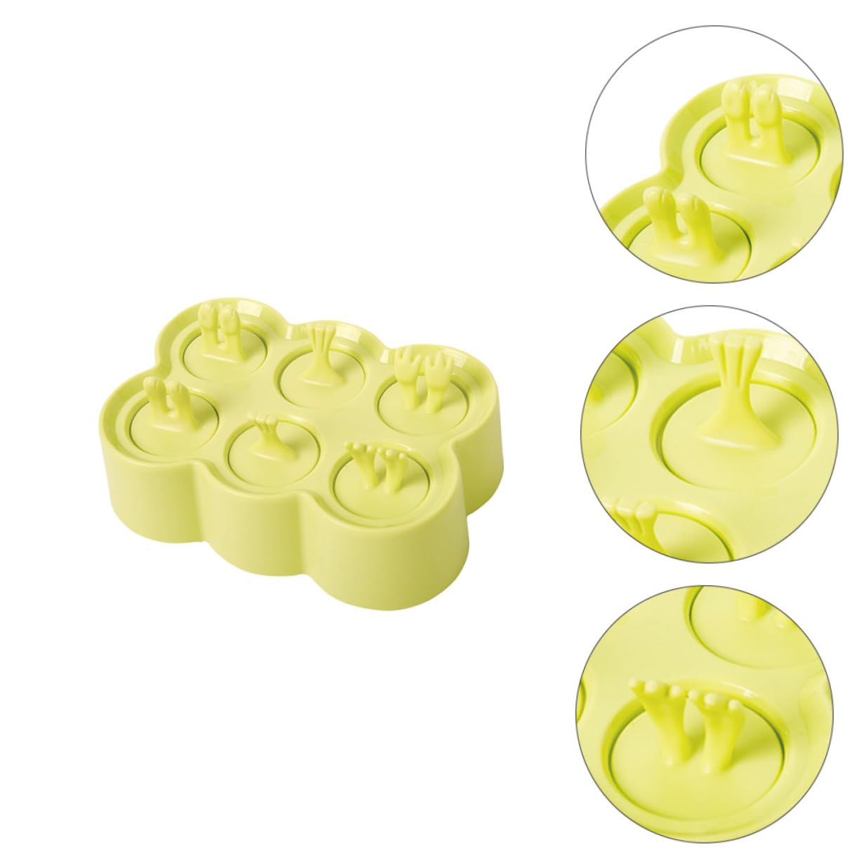 LABRIMP Moule à Glace en Silicone 4 Pièces, Motif Animal, Réutilisable et Facile à Nettoyer, Préparation DIY de Glaces Maison