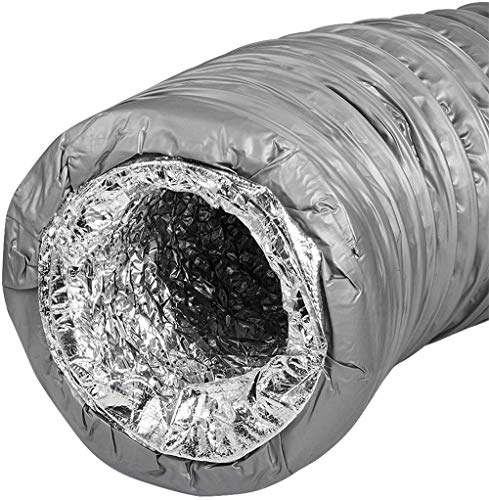 Abluftschlauch PVC Flexibel PET Flex-Schlauch Abluftrohr Schallgedämmter Wärmeisolierung Lüftungsschlauch Alurohr Abluftschlauch für Abluftventilator