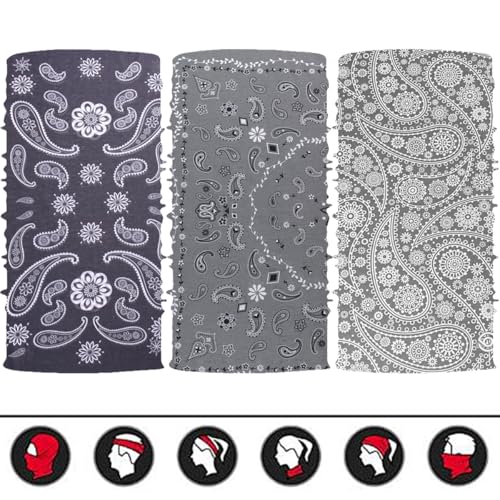 Image of Neck Gaiter Mask Face Scarf Bandana Tube Cover Headwear Balaclava Headband Headwrap for Men and Women