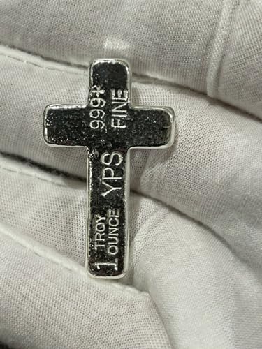 1 oz Silver poured cross Jesus Christ Easter in pouch4