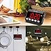 DreamSky Digital Kitchen Timer with Large Red Digit Display, Loud Alarm with ON/OFF Power Button, Count Up/Down Timer, Magnetic Back Stand, Battery Operated, Easy Operation.