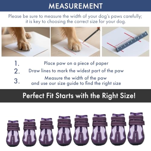 Image of Spark Paws 365 Dog Shoes - All-Weather Paw Protection | Winter Snow Boots & Summer Hot Pavement Booties for Dogs | All-Terrain, Water-Resistant, Purple - Size 7