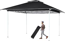 ECOTOUGE 10 FT Pop Up Canopy Tent with Mosquito Nettings,