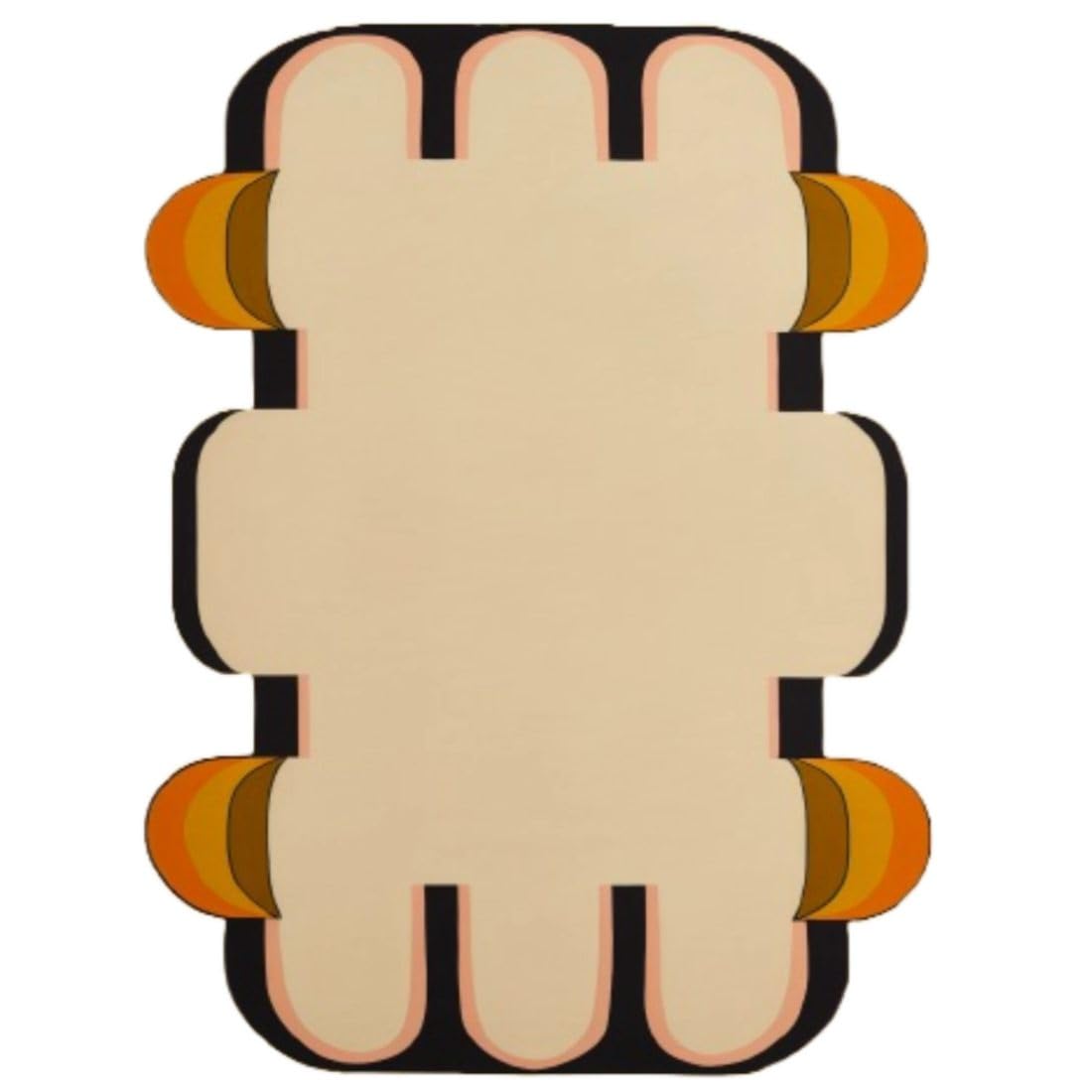 Valley craft Handmade Tuffted Blended Pure Woollen Carpet for Living Room Bedroom Size - 6x9 -Amphore