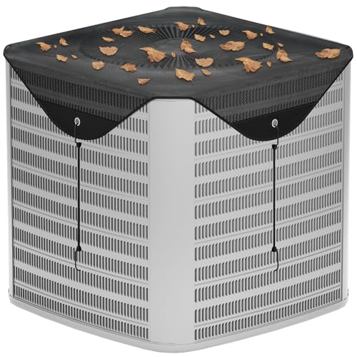 COSFLY Air Conditioner Covers for Outside Units, Mesh AC Cover Outdoor, Breathable Heavy Duty Top Protection, All Seasons, Storage Bag - 36 x 36 Inches