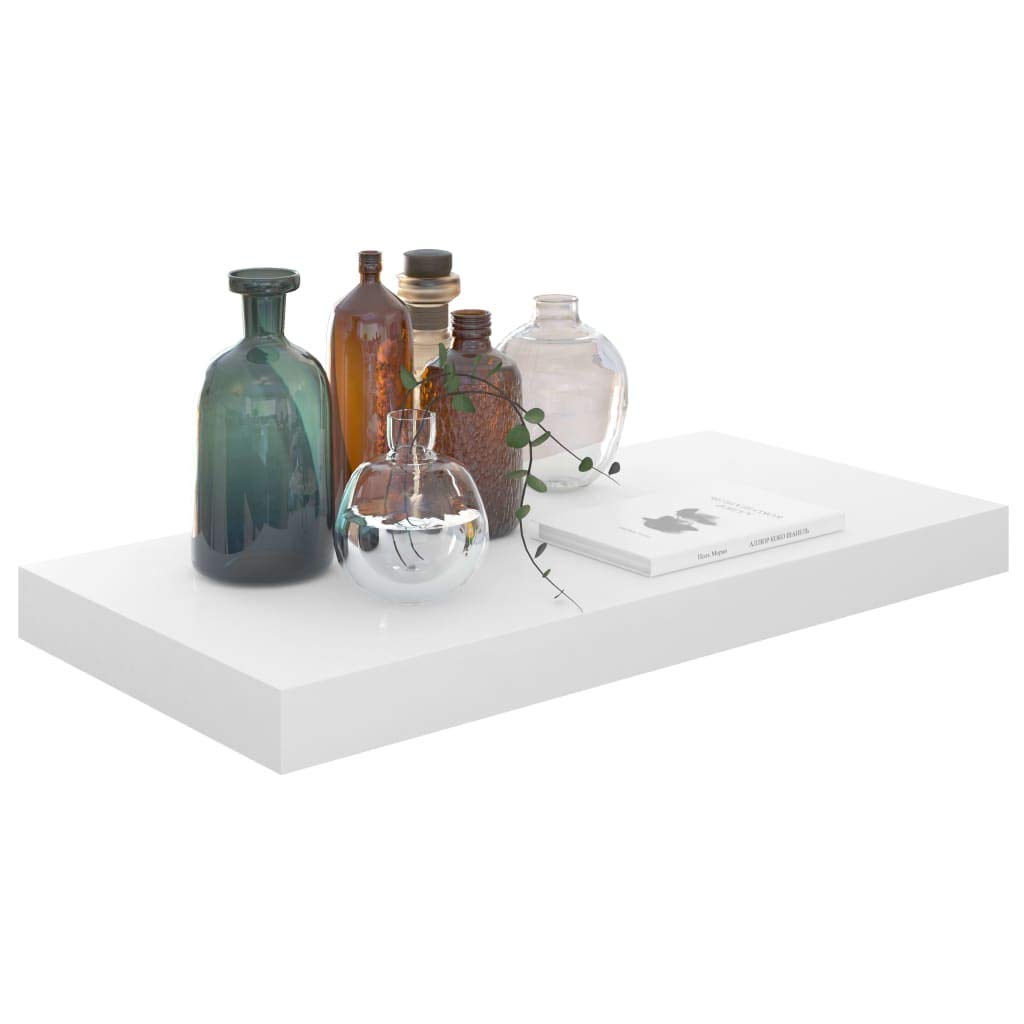 Mensole Da Parete Set Di 2 In Legno Rustico, Con Staffe Invisibili, Extra Profonde E Spesse, Per Soggiorno, Camera Da Letto, Cucina, Fattoria, 61 X 23 Cm, Colore: Bianco Mensola Camera Da Letto