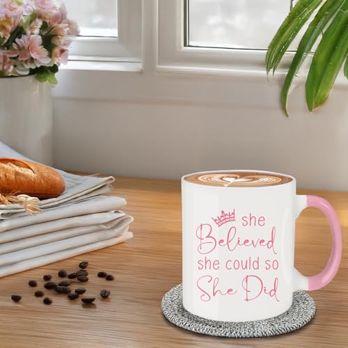 Taza de café cerámica para graduación 12 oz multicolor miniatura 5