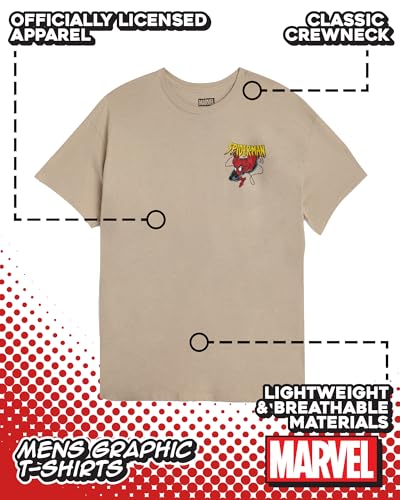 Marvel Mens Graphic T-Shirts - Avengers Spiderman Captain America Short Sleeve Crewneck Graphic Tee Shirt for Men (S-XL)2