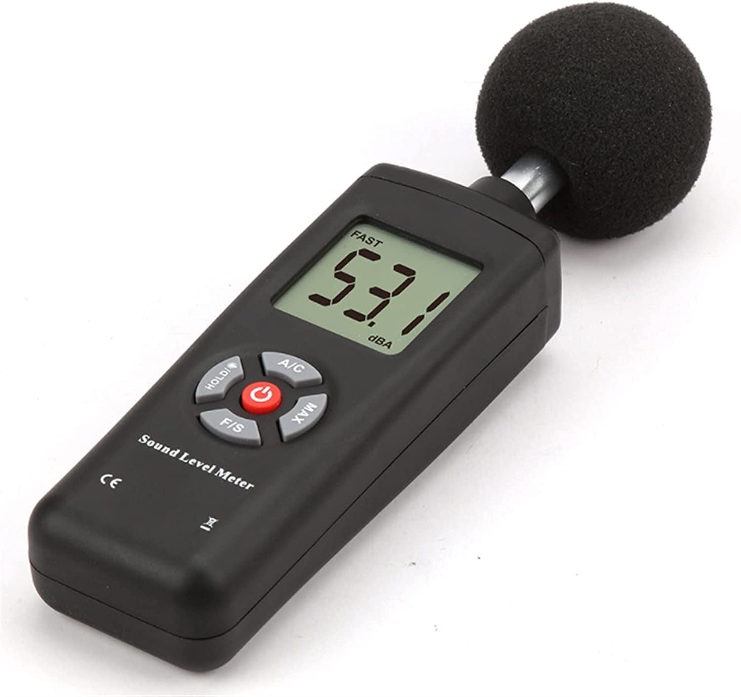 LCD Audio Digital Decibel Medidor Nivel de Sonido Medidor de Ruido Monitor de Sonido DB Medidor de medición de Ruido Medición de 30 dB a 130 DB A/C Modo
