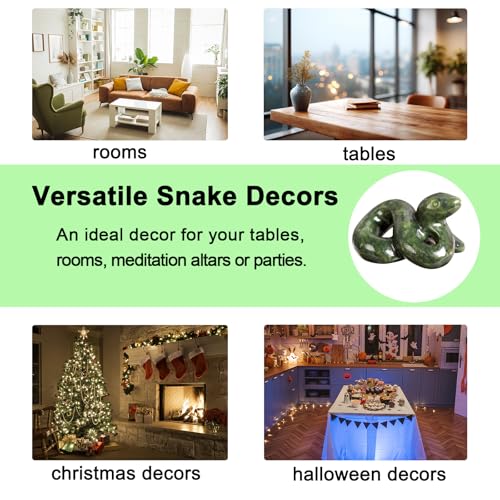 Figura decorativa de serpiente en cristal natural 2 pulgadas miniatura 6
