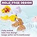 Tub Works® Savanna™ Mold Free Bath Toys, 6 Pack | Sealed, No Hole Bath Toys Design Keeps Moisture Out | Soft, Squeezable & Float on Water | Easy-Grip Baby & Toddler Bathtub Toys | Great Baby Pool Toys