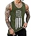Xmiral Uomo Compressione Canotta Tank Palestra Estate Casuale Stampa di Lettere Elastico Basic Top Fitness Dimagrante Modellante Snellente Canottiera Magliette Senza Maniche L Verde