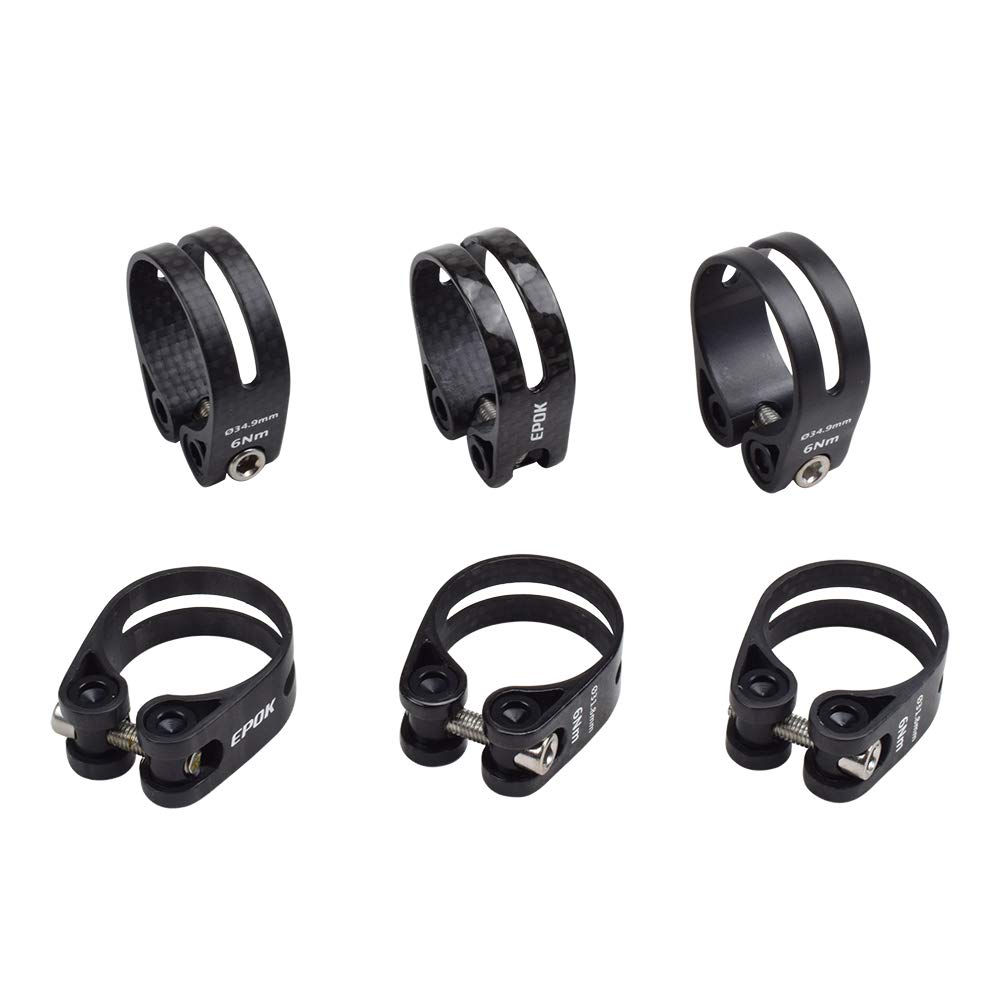 Pince de selle de vélo en carbone 31.8mm et 34.9mm pour serrage de tige VTT