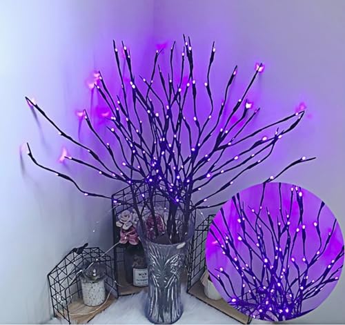 Image of Ulalaza 6 Pack Twig Lamp Battery Operated LED Lighted Willow Branches Vase Fillers Use for Christmas Home Party Decoration Indoor Outdoor