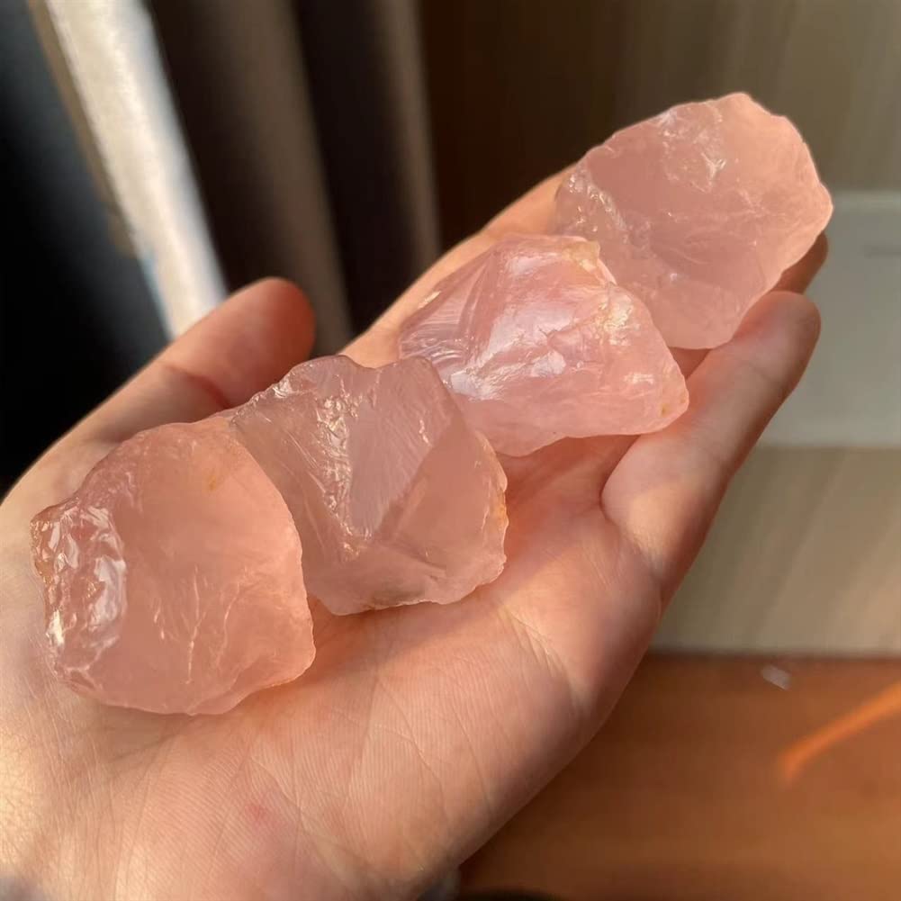 Amazon.co.jp: 鉱物・石材 天然ピンク水晶標本原石ローズ